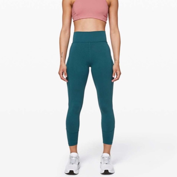 Lululemon In Movement Tight 25" *Everlux in Bermuda Teal Size 4 - Picture 3 of 13